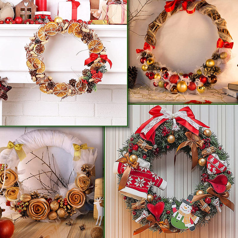 10 Pcs Artificial Grapevine Rattan Wreaths 12 Inch Plain DIY Garland Bulk