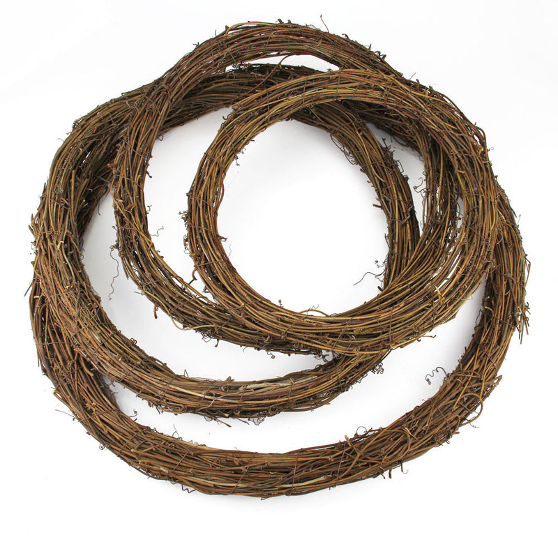 10 Pcs Artificial Grapevine Rattan Wreaths 12 Inch Plain DIY Garland Bulk