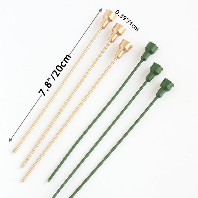 3 Pcs Artificial Plastic Stems 24 Inch Bulk Preserved Floral Supplies