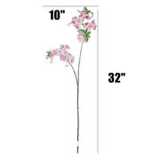 32 Inch Plum Blossom Branch 10 Pcs Artificial Silk Flowers Bulk Spring Decor