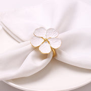 6 Pcs Faux Waxflower Napkin Rings Bulk Set Hawaiian Luau Party Supplies Favors