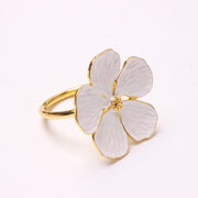 6 Pcs Faux Waxflower Napkin Rings Bulk Set Hawaiian Luau Party Supplies Favors