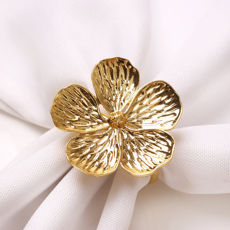 6 Pcs Faux Waxflower Napkin Rings Bulk Set Hawaiian Luau Party Supplies Favors