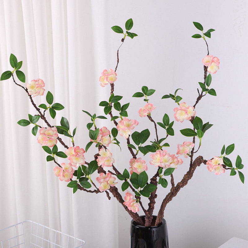 31 Inch Plum Blossom Branch Stems 10 Pcs Faux Silk Artificial Flowers Bulk