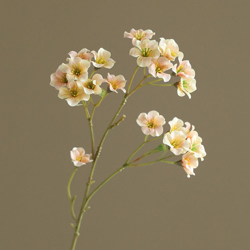 2 Pcs Artificial Waxflower Stems, Plum Color, Silk Flowers, 12 Inch