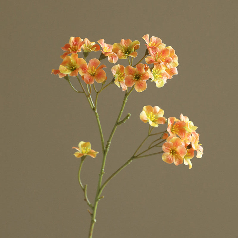 2 Pcs Artificial Waxflower Stems, Plum Color, Silk Flowers, 12 Inch