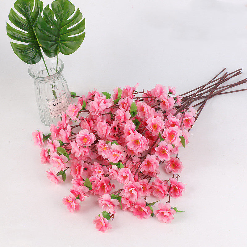 10 Pcs Faux Plum Blossom Branches Stems, Artificial Spring Flowers, 12 Inch