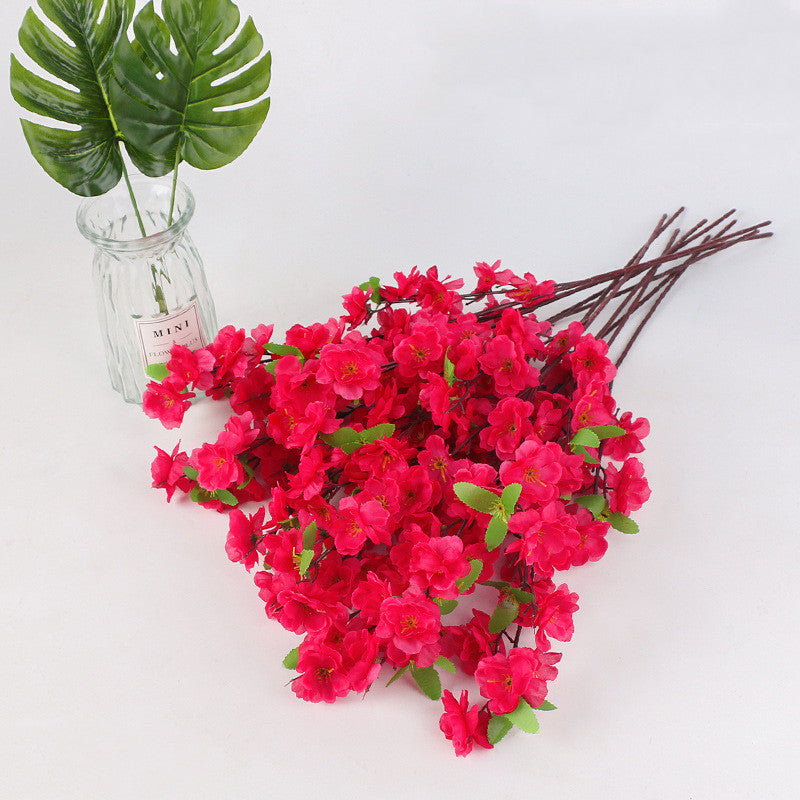 10 Pcs Faux Plum Blossom Branches Stems, Artificial Spring Flowers, 12 Inch