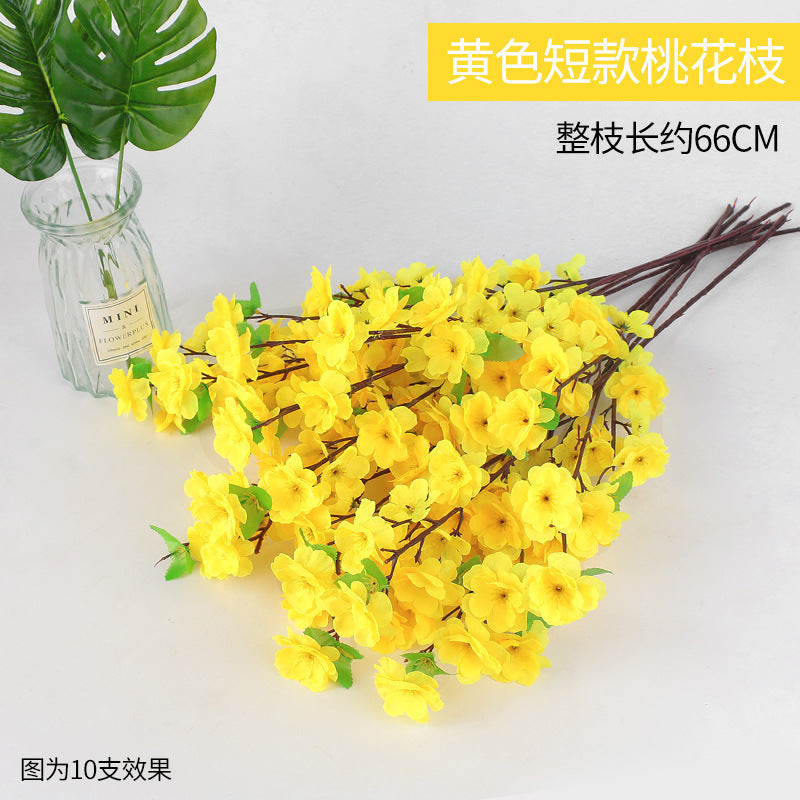 10 Pcs Faux Plum Blossom Branches Stems, Artificial Spring Flowers, 12 Inch