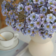2 Pcs Artificial Waxflower Stems, Plum Color, Silk Flowers, 12 Inch