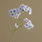2 Pcs Artificial Waxflower Stems, Plum Color, Silk Flowers, 12 Inch