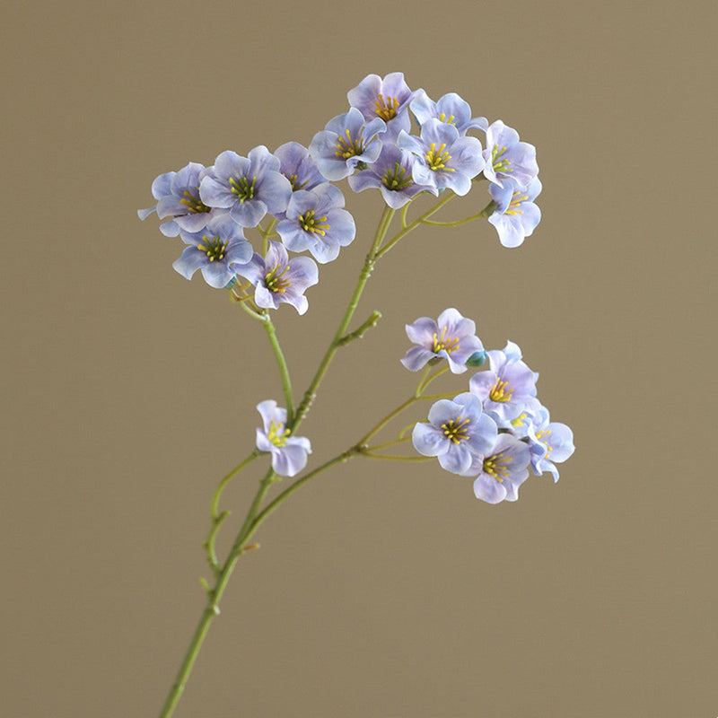 2 Pcs Artificial Waxflower Stems, Plum Color, Silk Flowers, 12 Inch