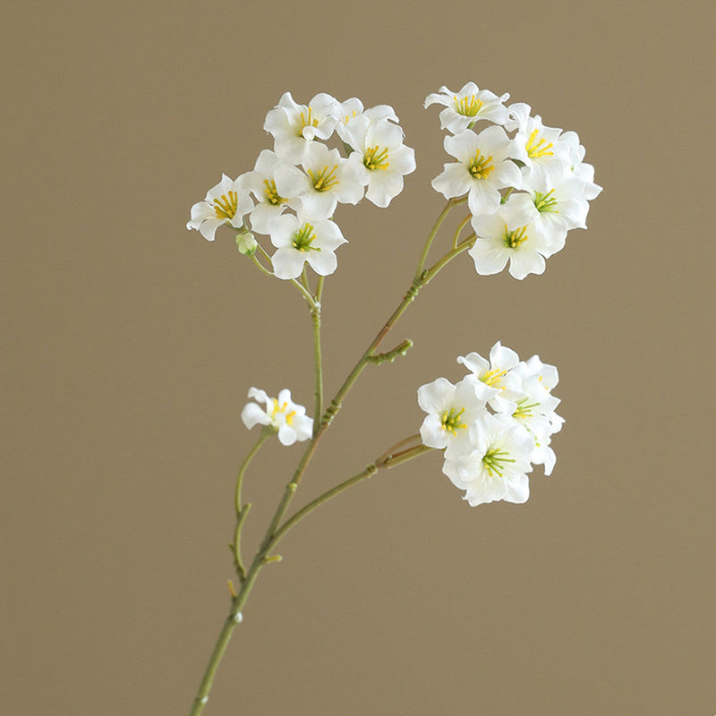2 Pcs Artificial Waxflower Stems, Plum Color, Silk Flowers, 12 Inch
