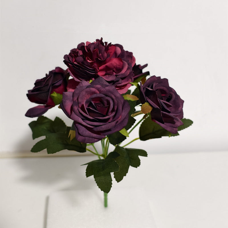 11 Inch Artificial Plum Peony Bush Stems, 10 Pcs Silk Flowers for Table Centerpieces