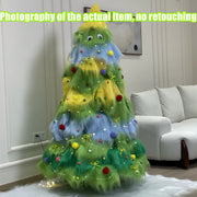 Charming Plush Christmas Tree with LED Lights, Bulk Wholesale, Artificial Holiday Decor