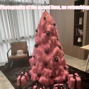 Charming Plush Christmas Tree with LED Lights, Bulk Wholesale, Artificial Holiday Decor