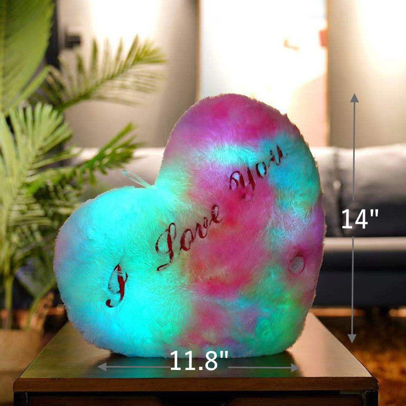 2 Pcs Preserved Rose Keychain with Heart Plush and LED Light Valentine's Day Gift