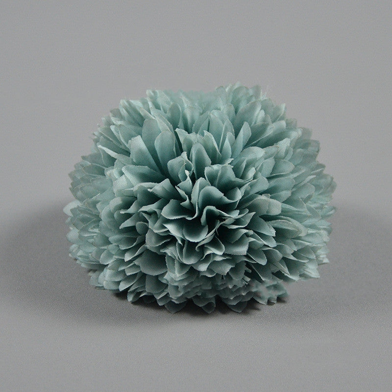 4 Inch Pompon Mum Artificial Flower Heads Bulk for Crafts - 10 Pcs