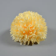 4 Inch Pompon Mum Artificial Flower Heads Bulk for Crafts - 10 Pcs