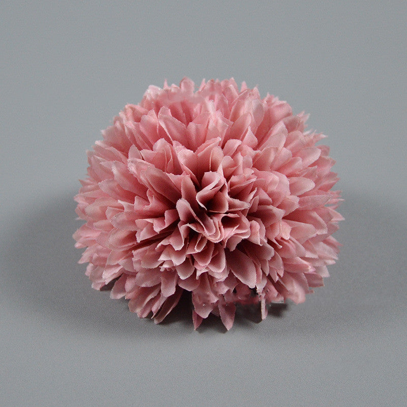 4 Inch Pompon Mum Artificial Flower Heads Bulk for Crafts - 10 Pcs