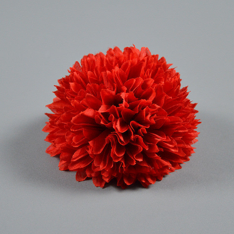 4 Inch Pompon Mum Artificial Flower Heads Bulk for Crafts - 10 Pcs