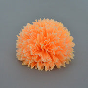 4 Inch Pompon Mum Artificial Flower Heads Bulk for Crafts - 10 Pcs