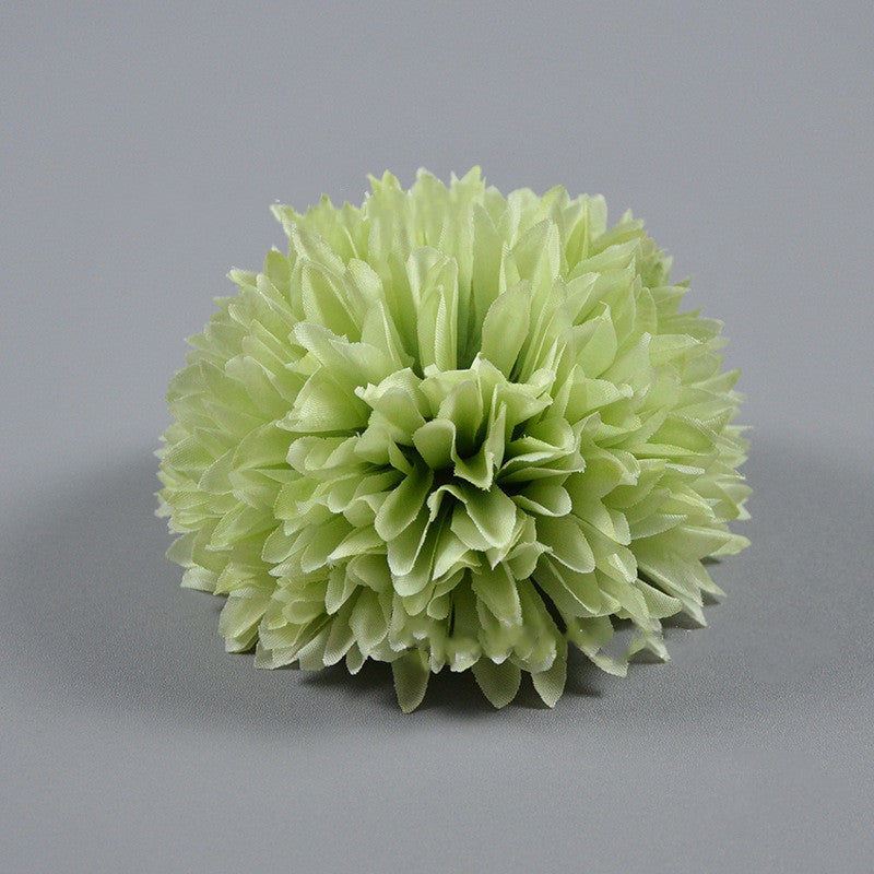 4 Inch Pompon Mum Artificial Flower Heads Bulk for Crafts - 10 Pcs