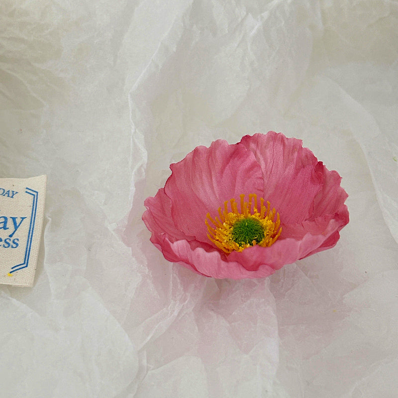 10 Pcs Silk Poppy Flower Heads for Crafts Bulk Artificial Flower Supplies