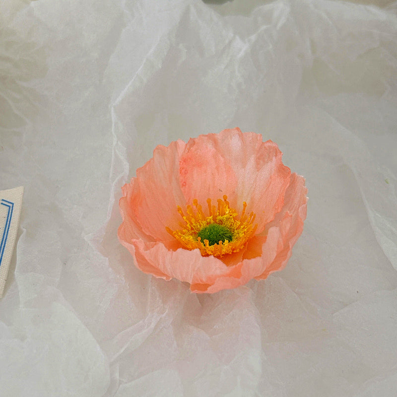 10 Pcs Silk Poppy Flower Heads for Crafts Bulk Artificial Flower Supplies