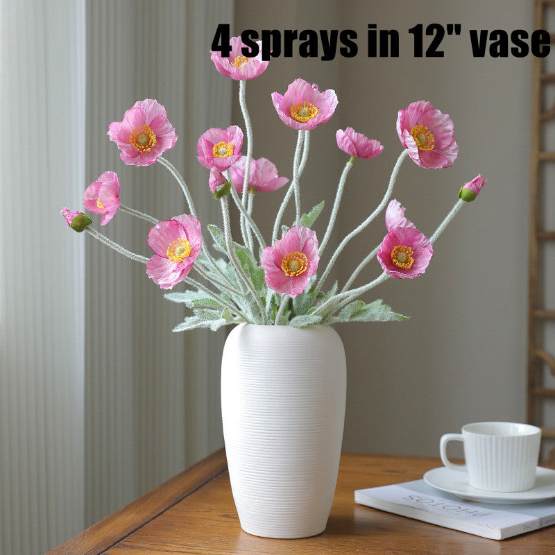 21.6 Inch Artificial Poppy Spray Stems 2025 Upgrade Bulk Floral Arrangement Stems
