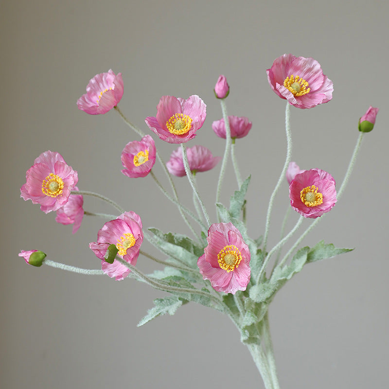 21.6 Inch Artificial Poppy Spray Stems 2025 Upgrade Bulk Floral Arrangement Stems