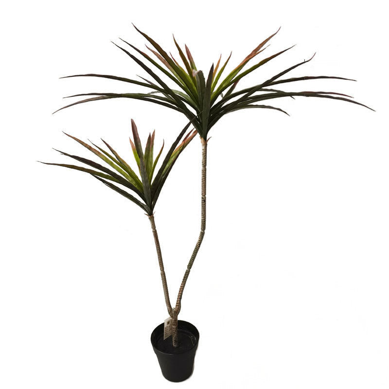Artificial Dracaena Plant Tree - Bulk Greenery Red Leaves, 10 Pcs, Artificial Silk Plants for Home Decor