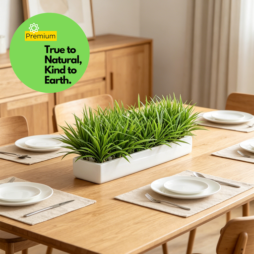 15.7 Inch Artificial Grass Stems 6 Pcs Real Touch Lifelike Greenery for Indoor Decor