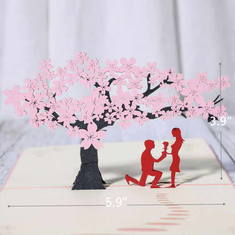 4 Pcs Preserved Artificial Roses with Jewelry Ring and Cards Valentine Gift Set