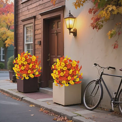 Artificial Topiary Ball Trees Outdoor with Ground Spike UV Resistant Plant Bushes for Porch Garden