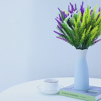 Bulk 10 Pcs Lavender Artificial Flowers Real Touch Silk Stems UV Coating Weatherproof  Plants for Outdoor Window Boxes Farmhouse Wholesale