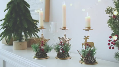 Bulk Christmas Metal Candle Holder Table Centerpiece Wholesale