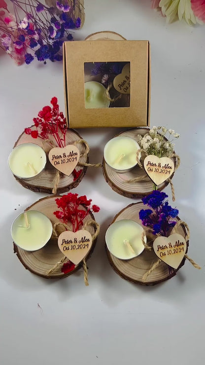 Premium Soy Wax Candles Gift Set 20 Pack Hand Poured Customizable Candles with Signboard for Wedding Baby Shower Home Decor