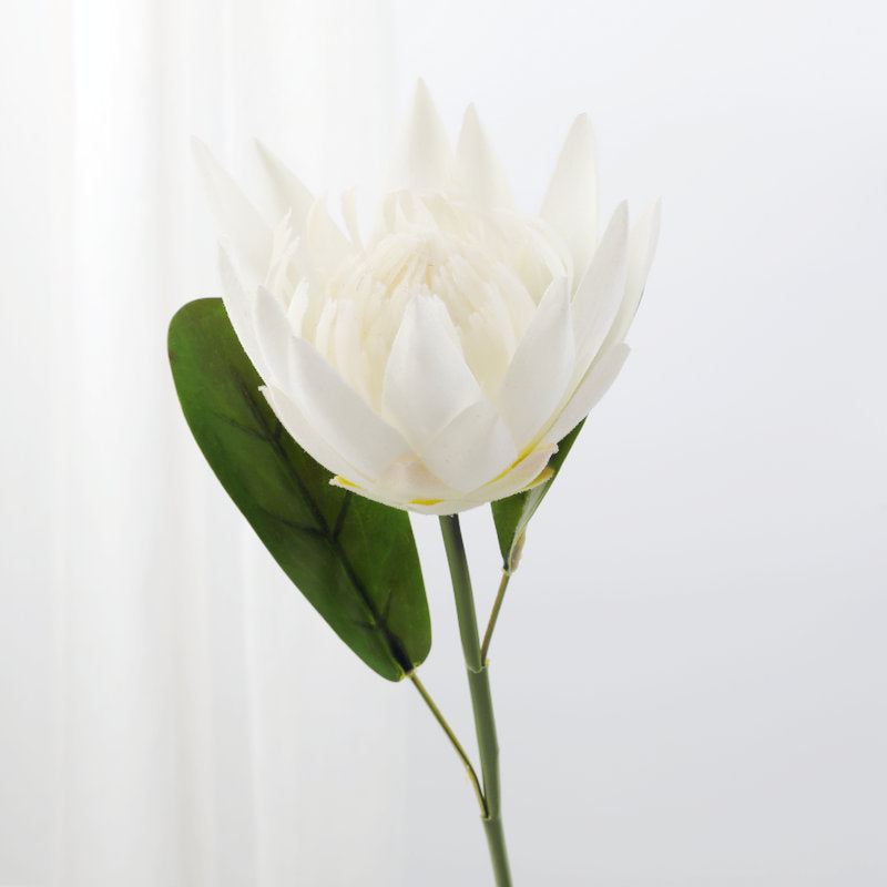 12 Inch Artificial Protea Stems, 12 Pcs Bulk, 15" Long Silk Flowers for 9" Vase Wedding Table Arrangements