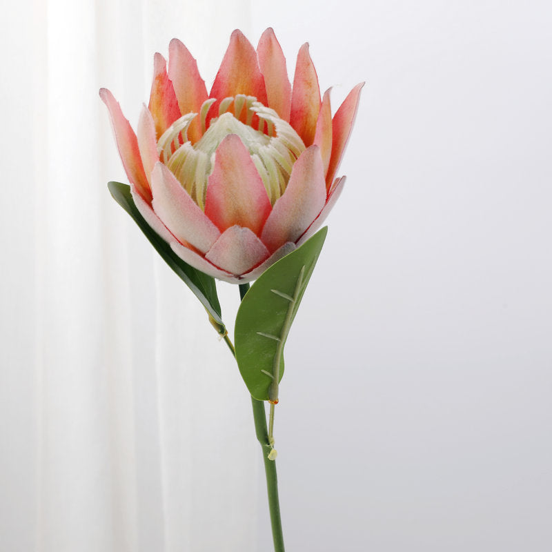 12 Inch Artificial Protea Stems, 12 Pcs Bulk, 15" Long Silk Flowers for 9" Vase Wedding Table Arrangements