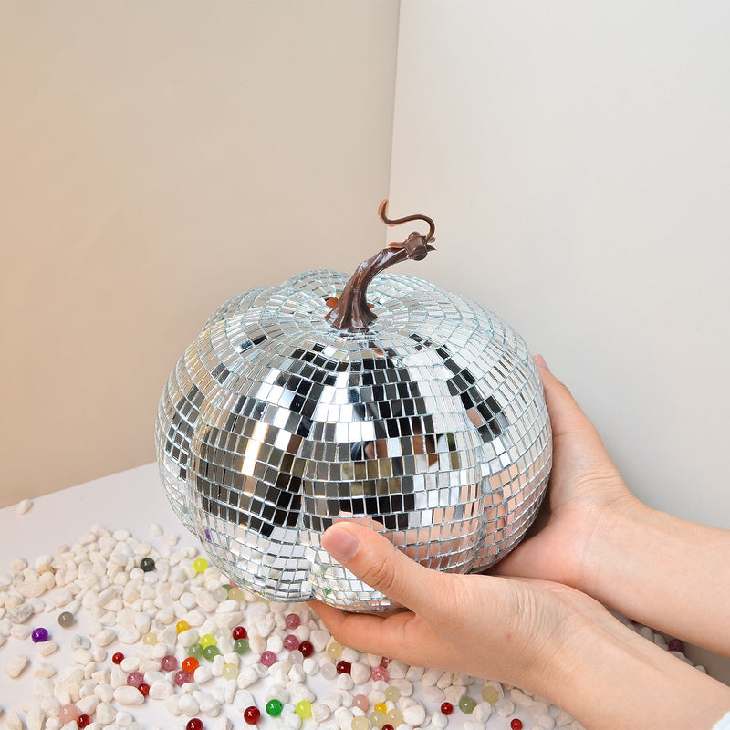 5 Pcs Pumpkin Disco Bell Ornaments Artificial Fall Decorations
