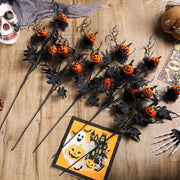 5 Pcs 18 Inch Artificial Pumpkin Stems Branches Spray Halloween Decoration