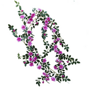 6 Ft Artificial Begonia Flower Garland UV Resistant Outdoor Garden Decor