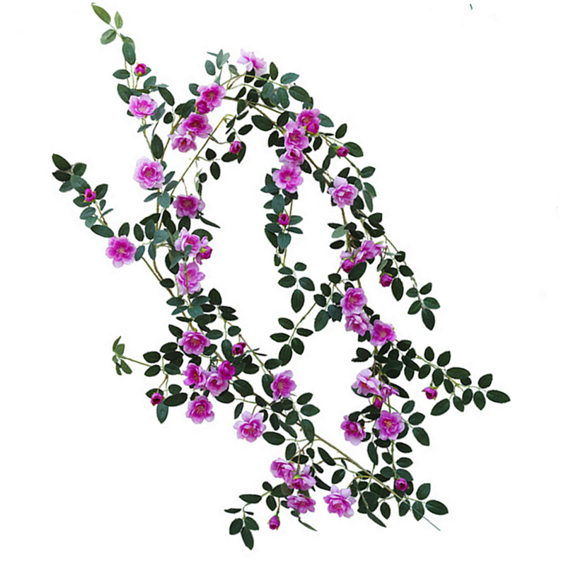 6 Ft Artificial Begonia Flower Garland UV Resistant Outdoor Garden Decor