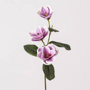 30 Inch Magnolia Stem Spray 6 Pcs Artificial Real Touch Silk Magnolia Flowers