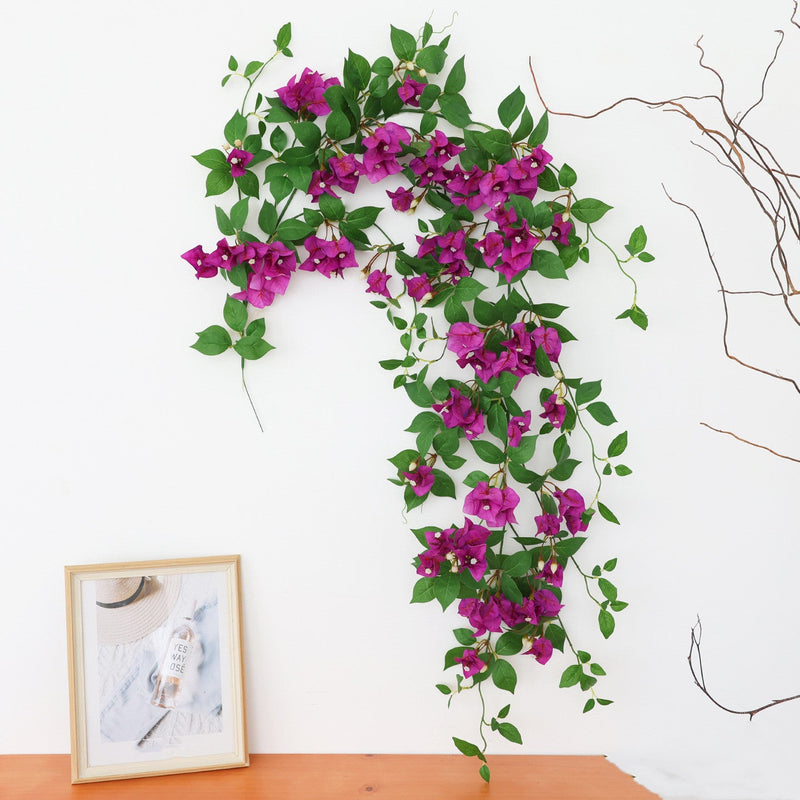 59 Inch Artificial Bougainvillea Hanging Vines UV Resistant Outdoor Decor Bulk Quantity