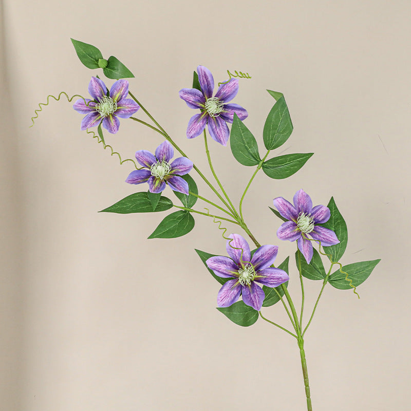 31 Inch Clematis Spray Stems 10 Pcs Artificial Silk Flowers Bulk Pack