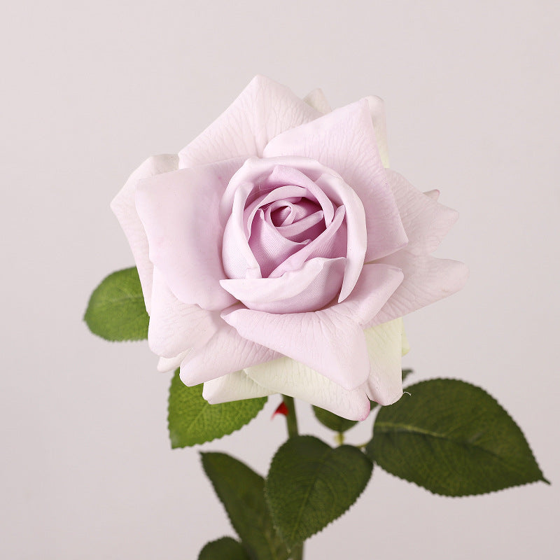 Artificial Blooming Rose Stem 12 Inch Real Touch Silk Flower