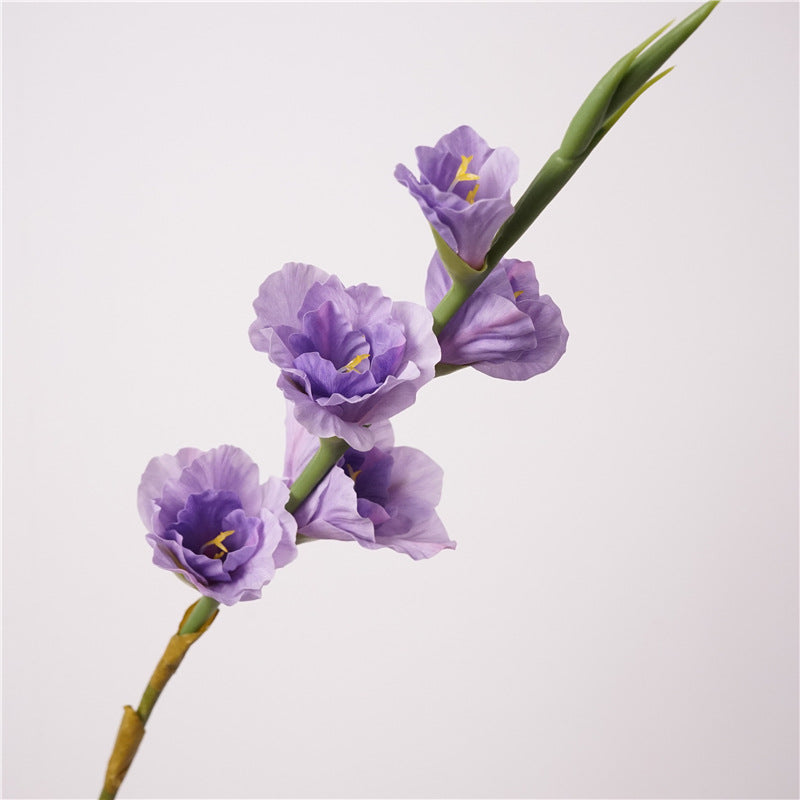 33.4 Inch Extra Tall Real Touch Gladiolus Stems 3 Pcs Lifelike Silk Artificial Flowers for Wedding Home Decor