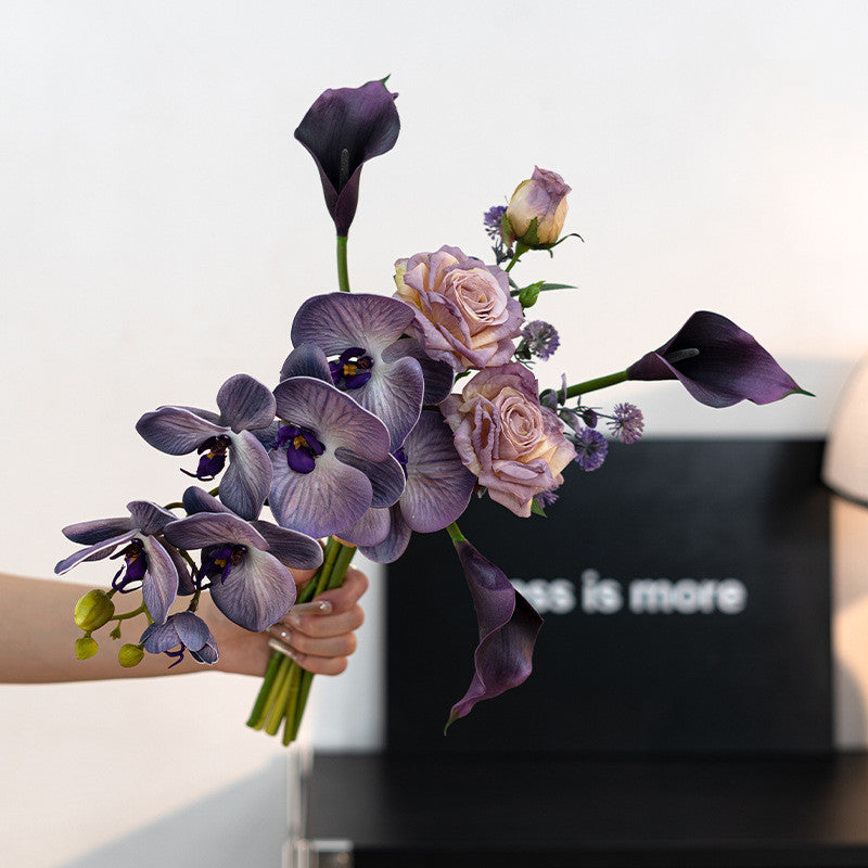 20 Inch Artificial Silk Phalaenopsis Orchid Bouquet, Pre-Arranged Floral Arrangement, Bulk Quantity